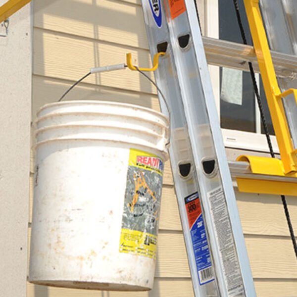 Bucket on a Ladder Rung Hook